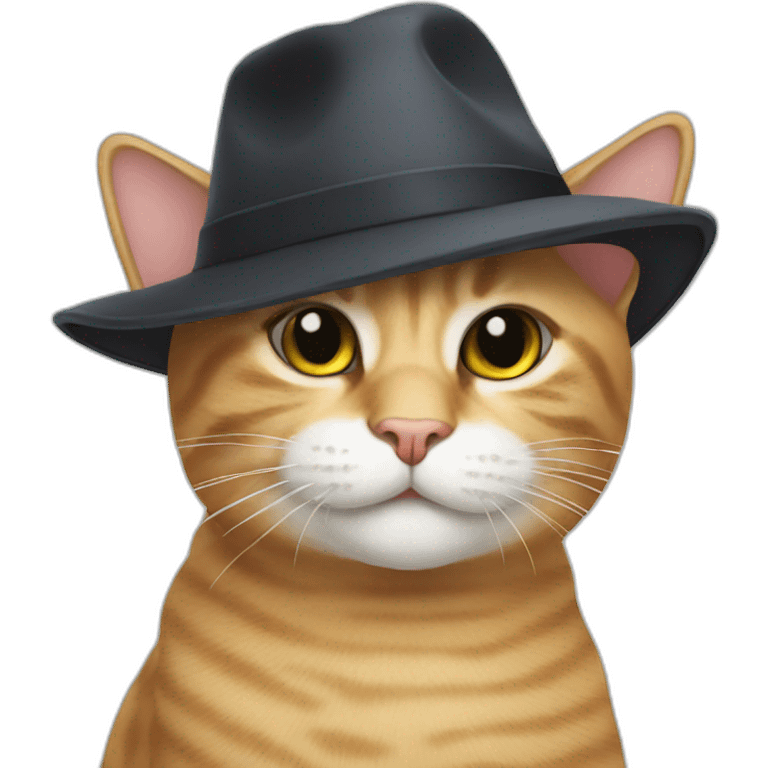 cat with a lil hat emoji