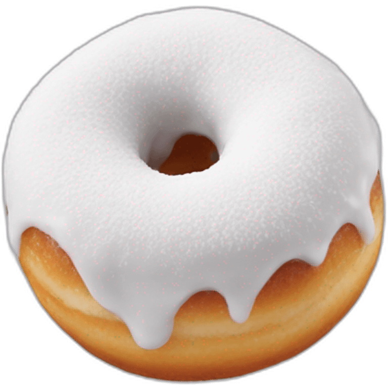 mini donut coated in white powdee emoji