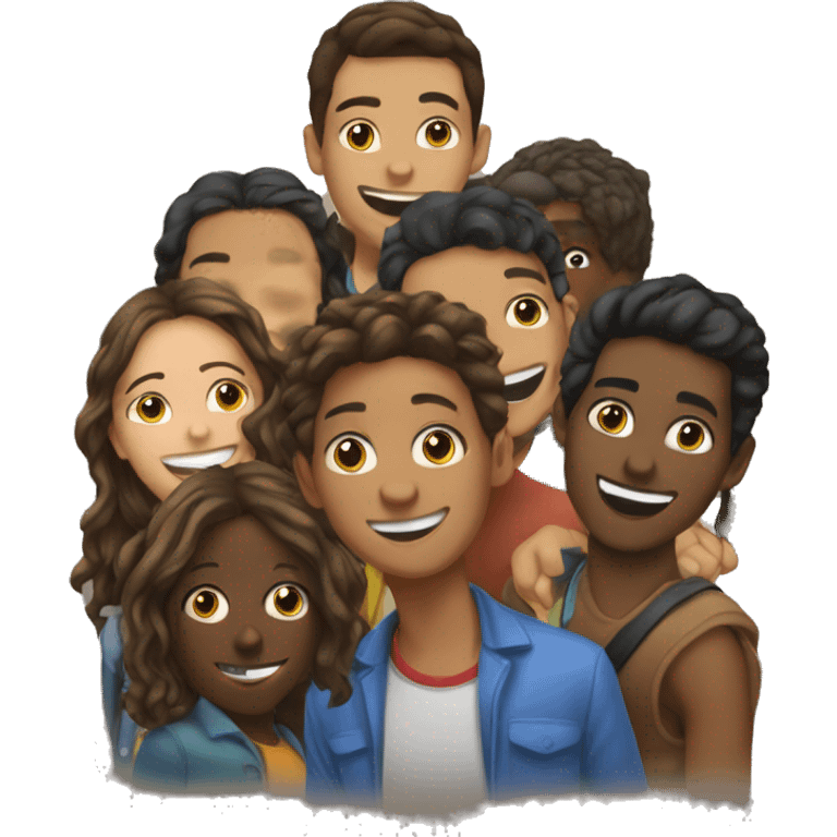 Grupo de jóvenes  emoji