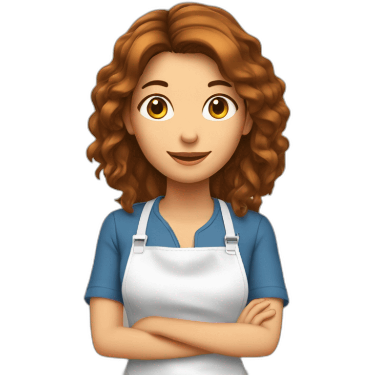 Une fille avec des cheveux bruns en train de cuisiner emoji