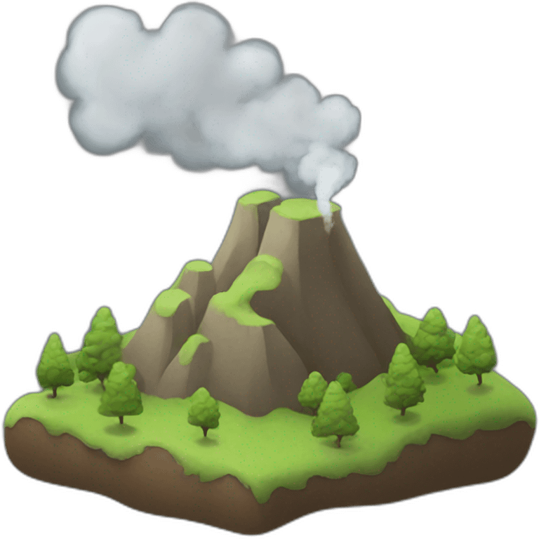 smoke between two hills emoji