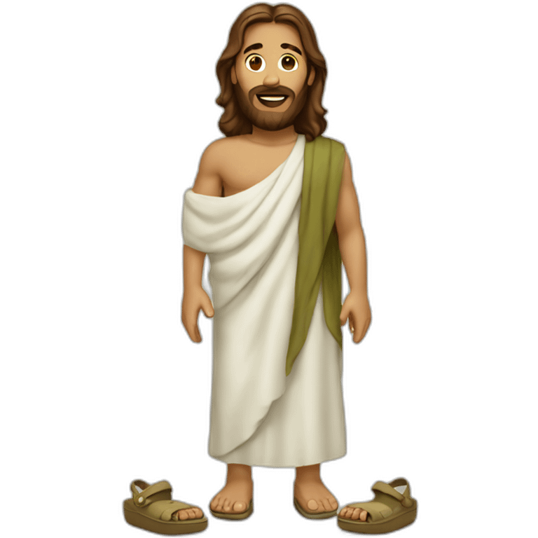 Jesus wearing crocs emoji