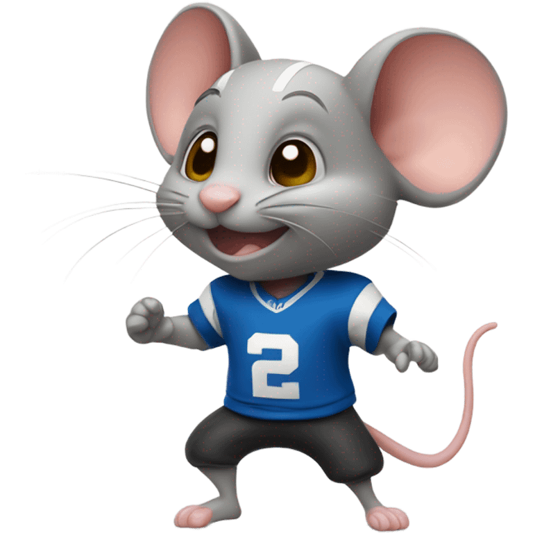 Mouse playing football emoji