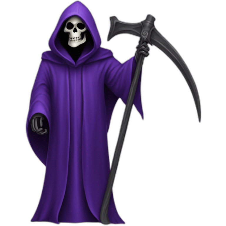 Purple grim reaper with scythe emoji