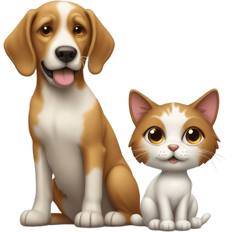 Dog and cat  emoji