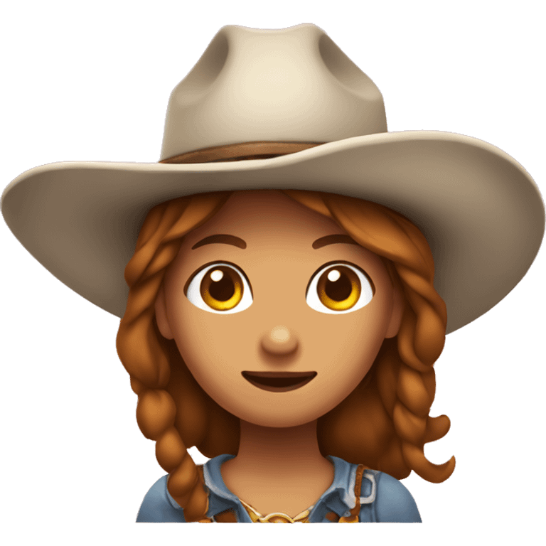 Cow girl hat emoji