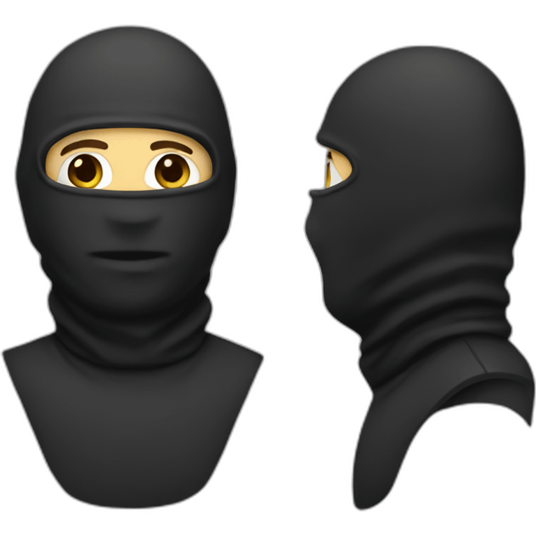 man with a balaclava emoji