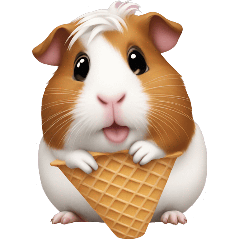 Guinea pig eating ice cream emoji