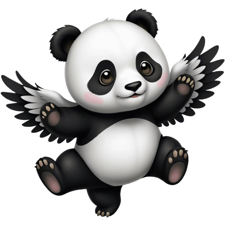 Flying panda emoji