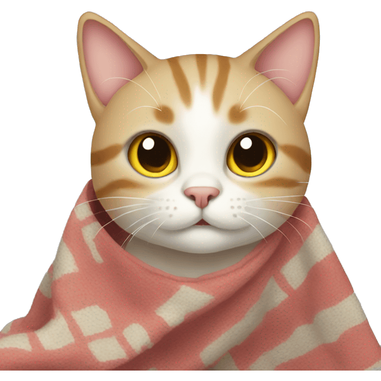 Cat with blanket emoji