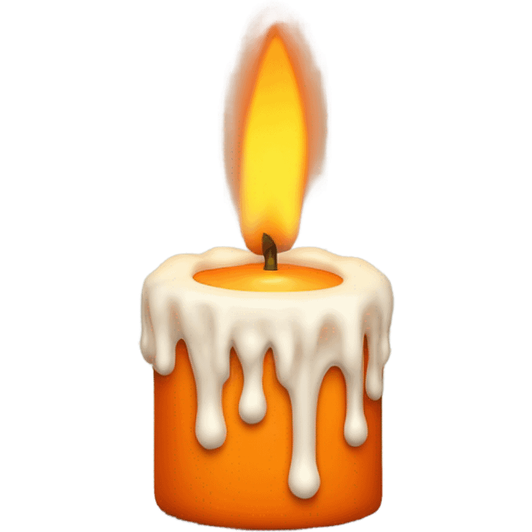 Orange melted candle emoji