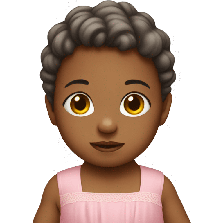 baby wearing a pink dress emoji