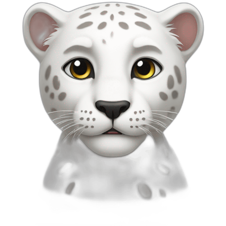 WHITE CUTE panther emoji