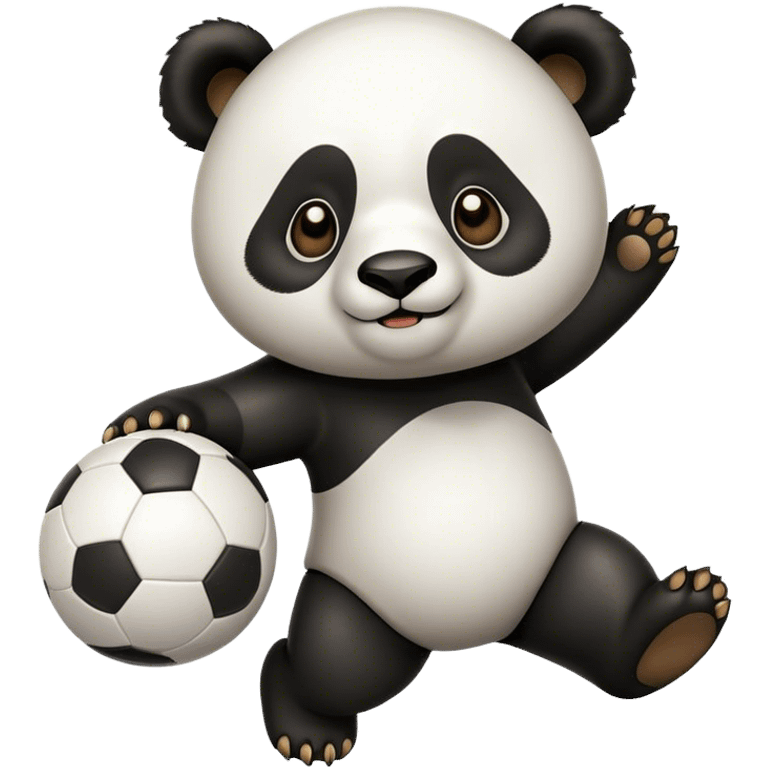 Panda playing football  emoji