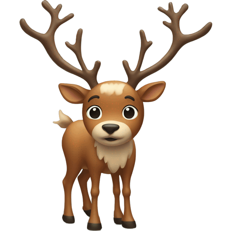 Raindeer with bow emoji