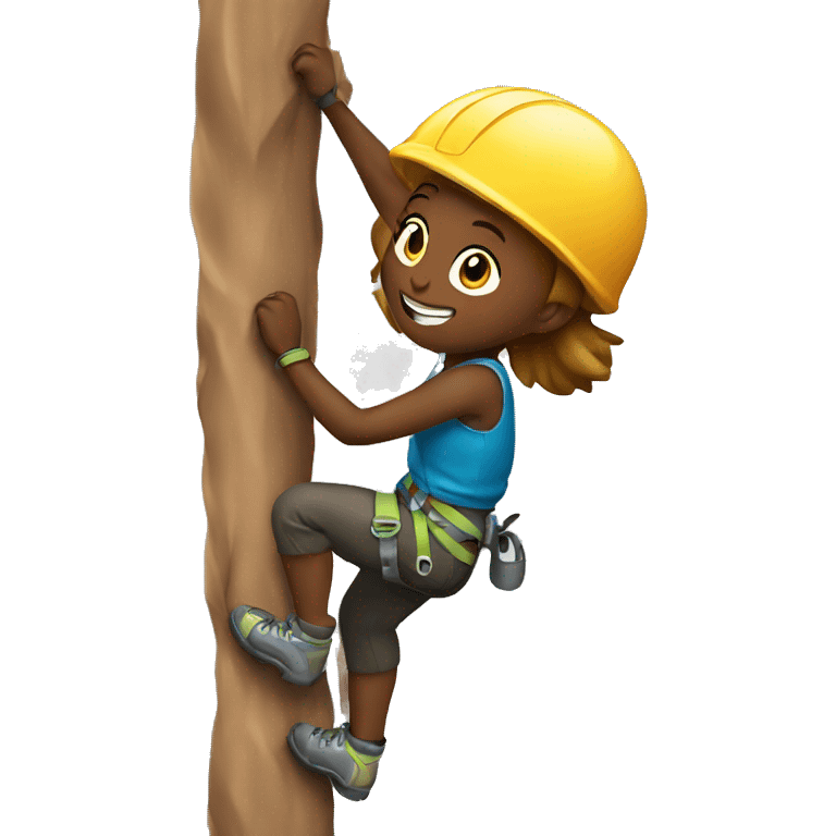 Climbing girl birthday  emoji