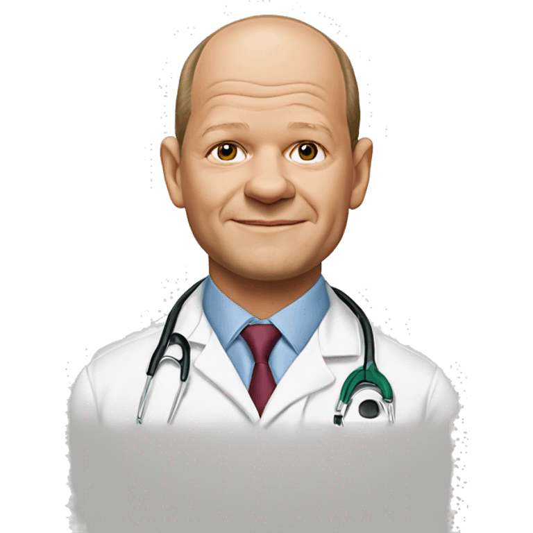 olaf scholz photorealistic as a caregiver emoji