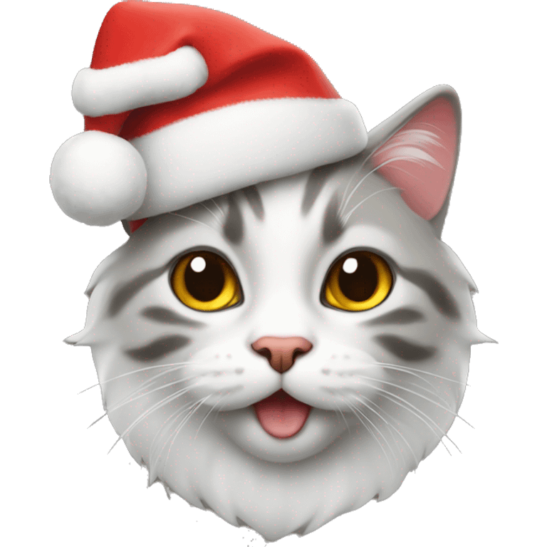 Cat with Santa hat emoji