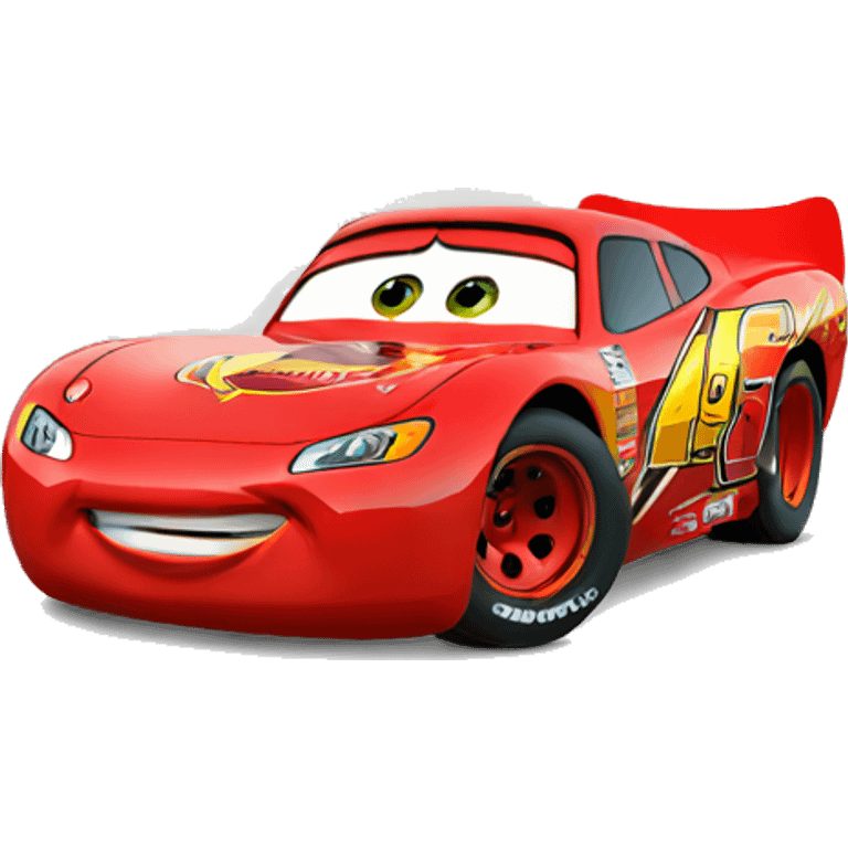 lightning Mcqueen but sad emoji