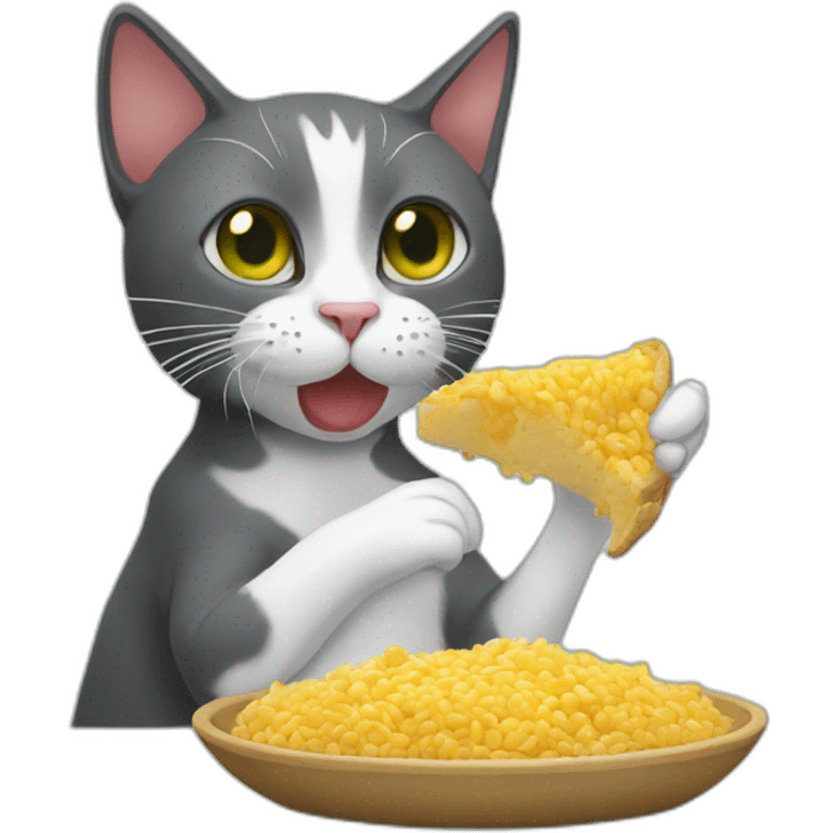 cat eating zemmour emoji