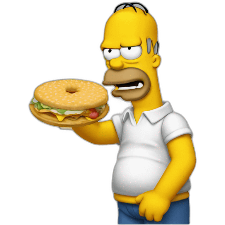 Homer qui mange emoji