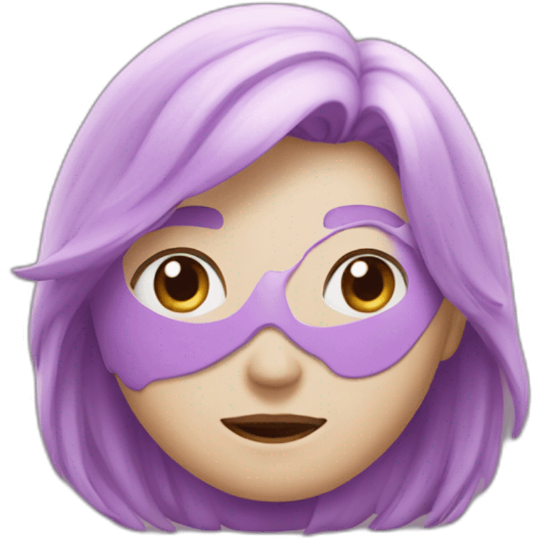 Cœur mauve qui rigole emoji