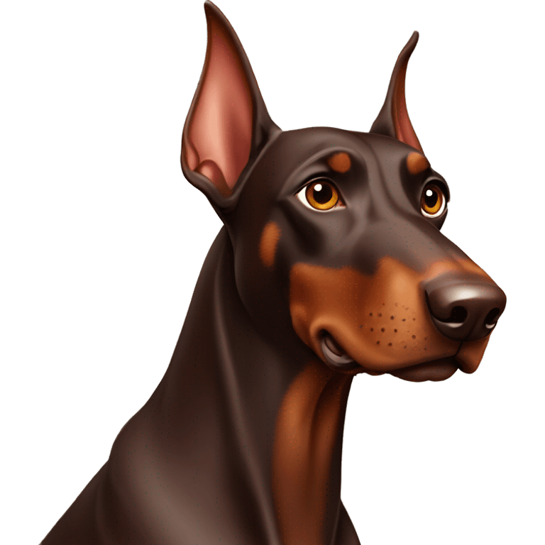 chocolate Doberman dog emoji