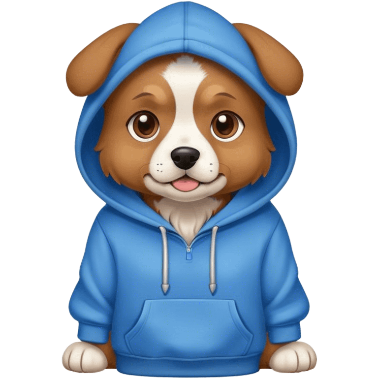 dog wearing a hoodie emoji