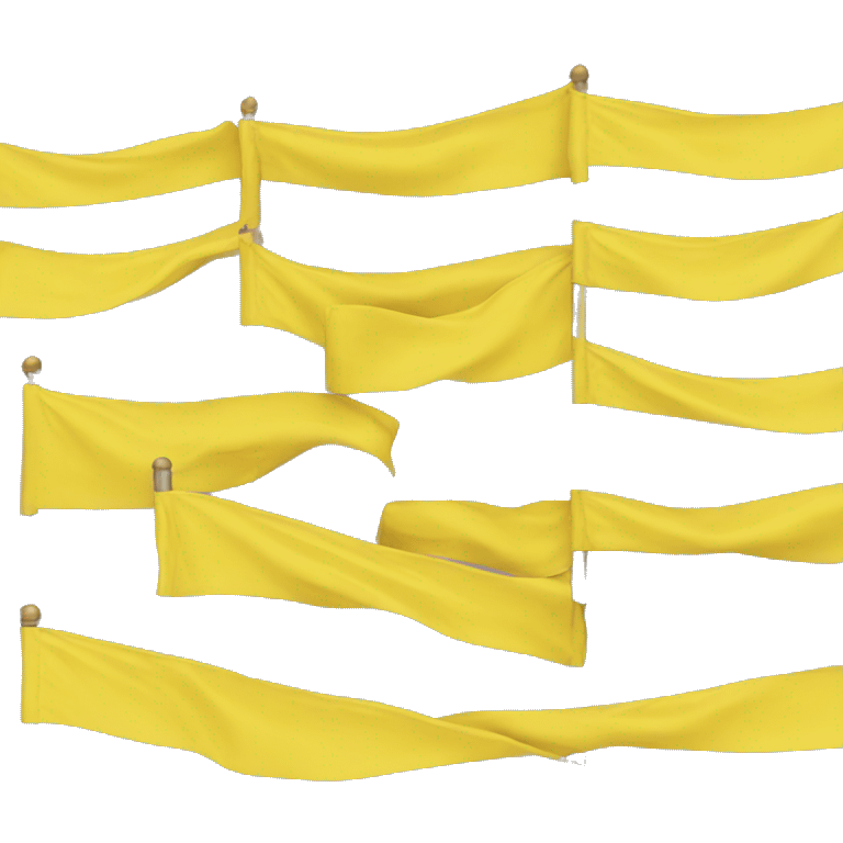 Complete yellow colour flag  emoji