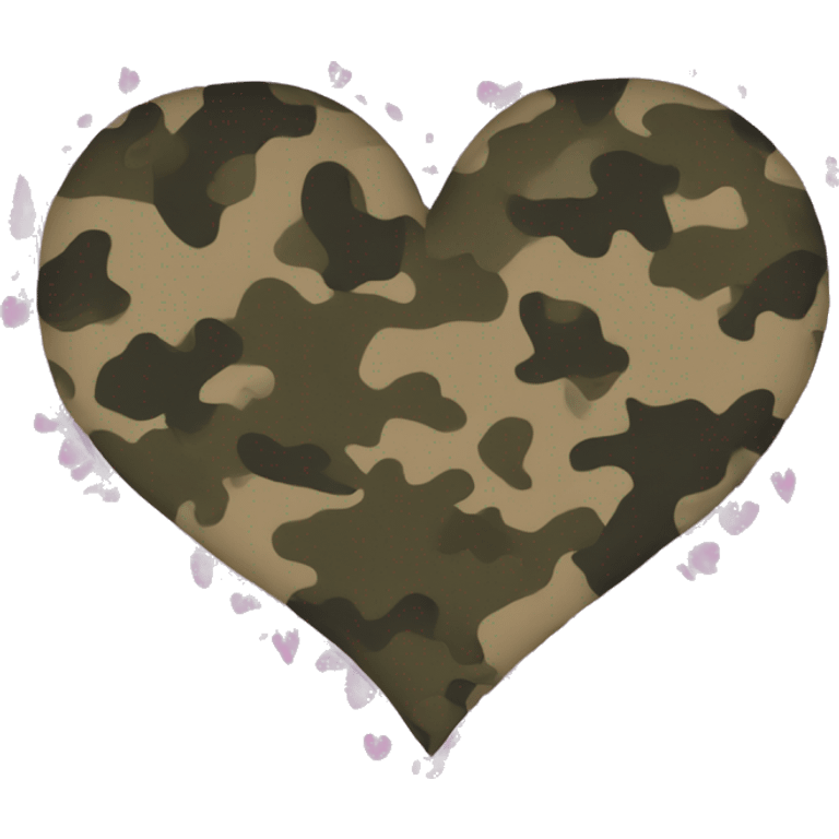 Camo heart emoji