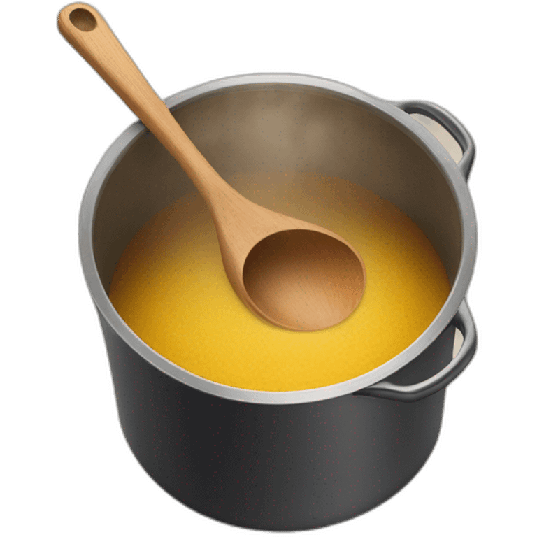 upside down cooking pot wooden spoon emoji