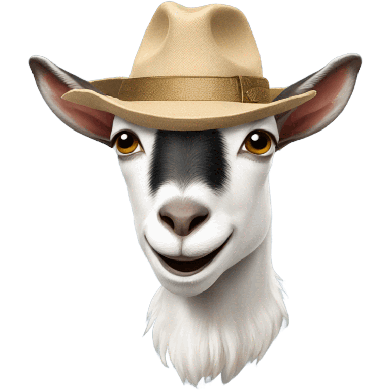 goat wearing a hat emoji