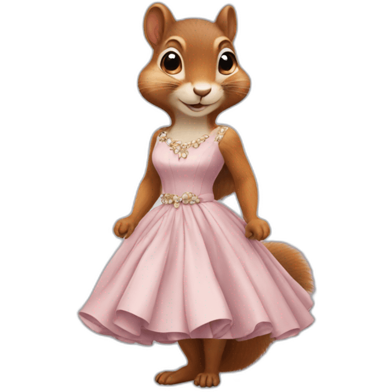 squirrel in a fashionable dress emoji