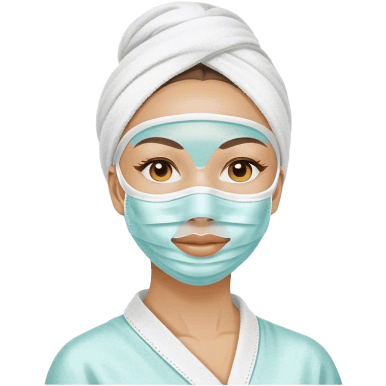 Lady with spa face mask  emoji