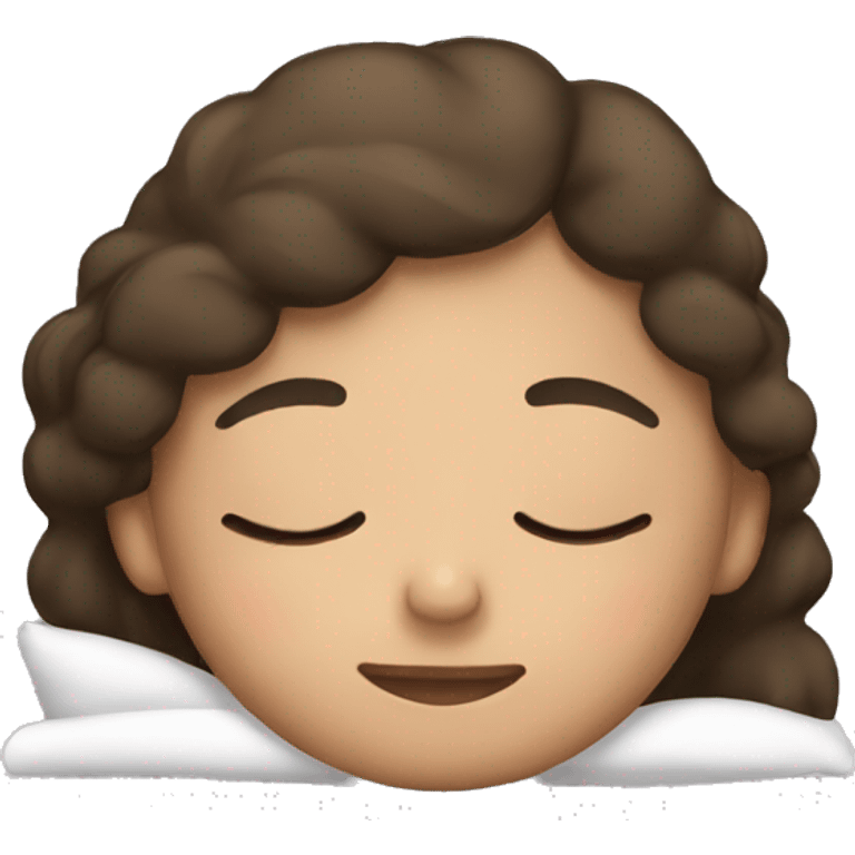 Brunette girl sleeping emoji