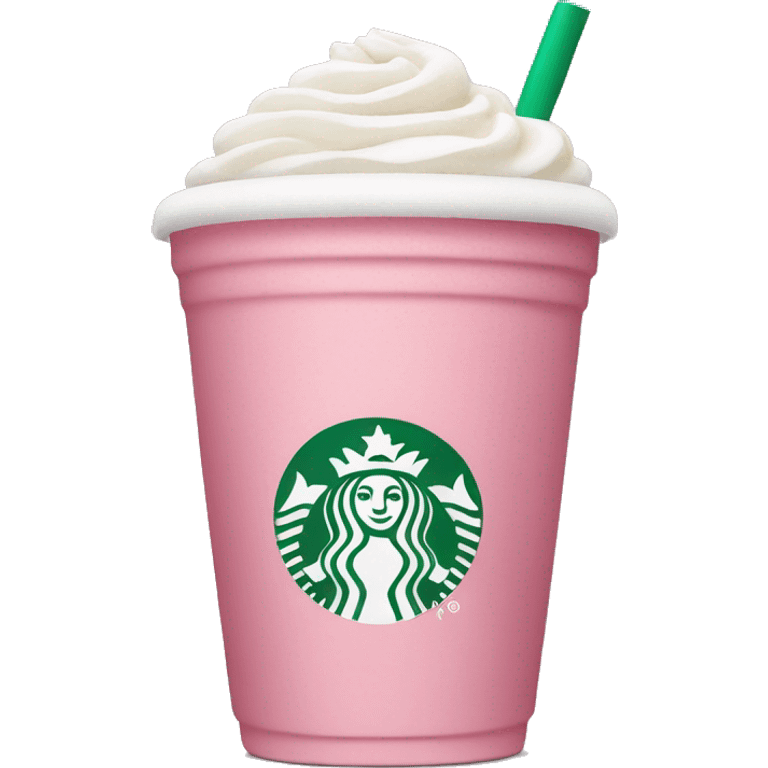 starbucks cup pink drink with cold foam emoji