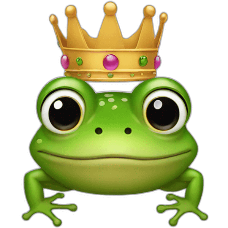 Frog crown emoji