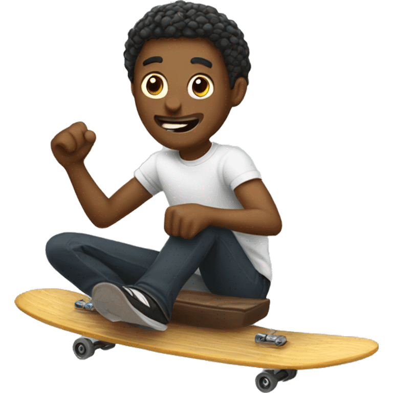 Dude riding sirfboard emoji