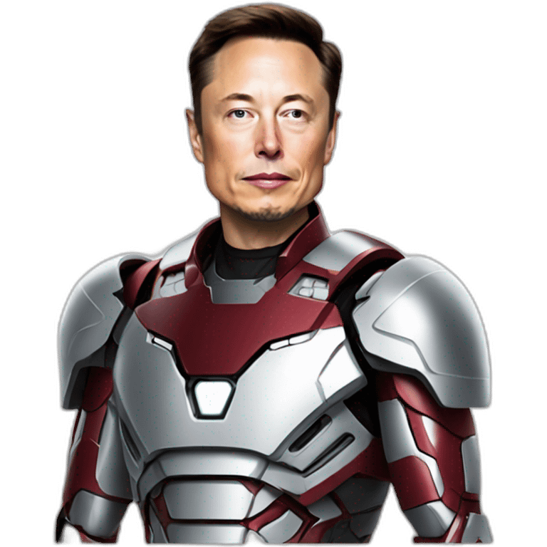 Elon Musk in a ironman type space outfit emoji