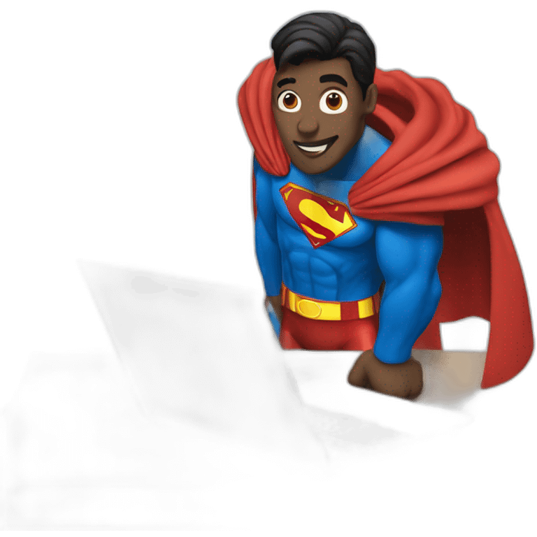 superman with laptop emoji