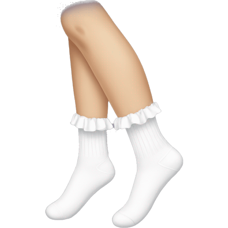 white frilly socks emoji