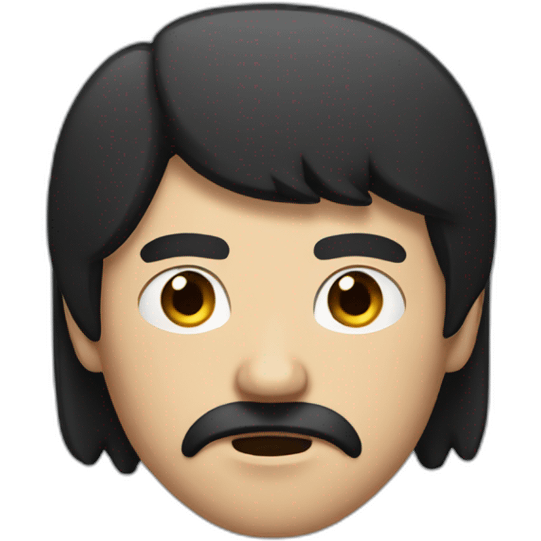 man with black hair side part hair and a little cut mustache angry emoji