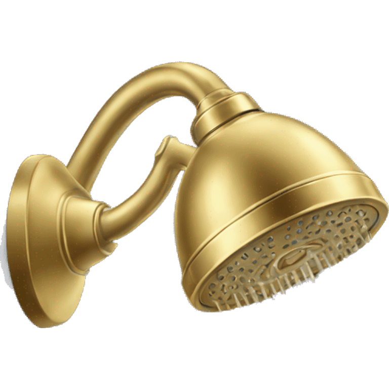 Shower Head in Gold with Water coming out emoji