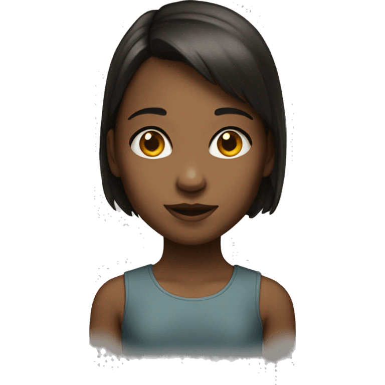 realistic portrait of a girl, frontal view emoji