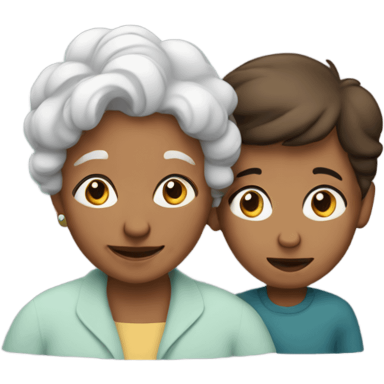 A grandmother with her boy emoji