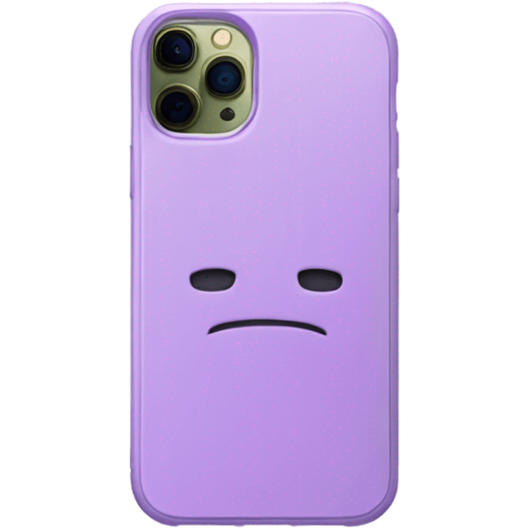 iPhone 14 pro in lilac case emoji