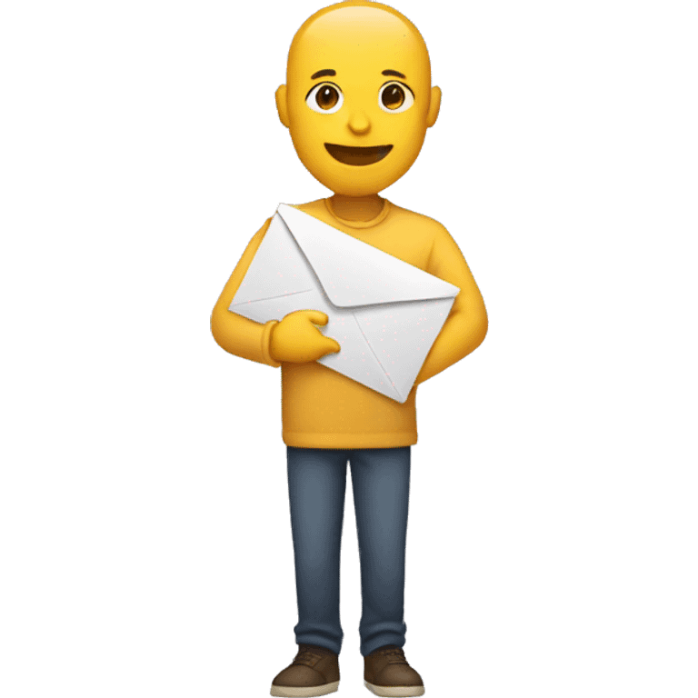 person holding stamped envelope emoji