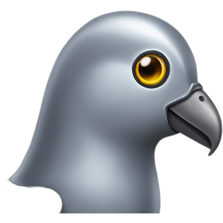 metal robot pigeon emoji