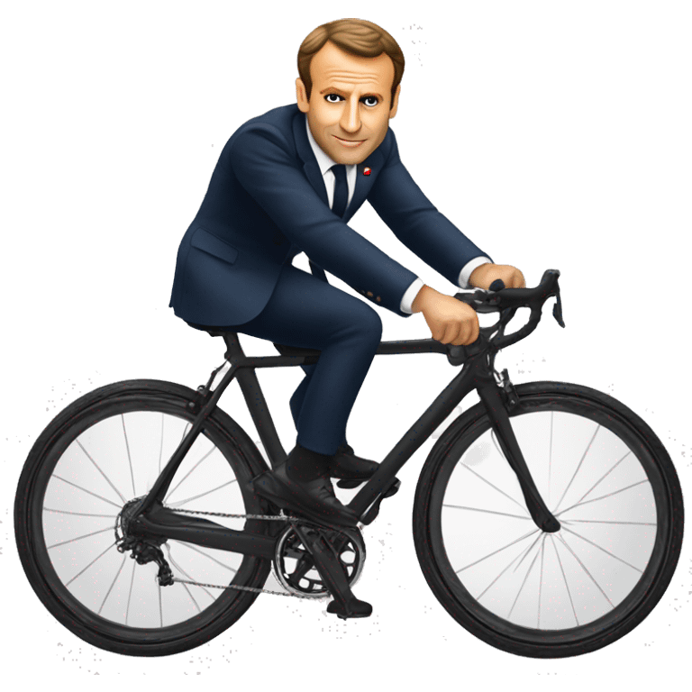 Macron en velo emoji