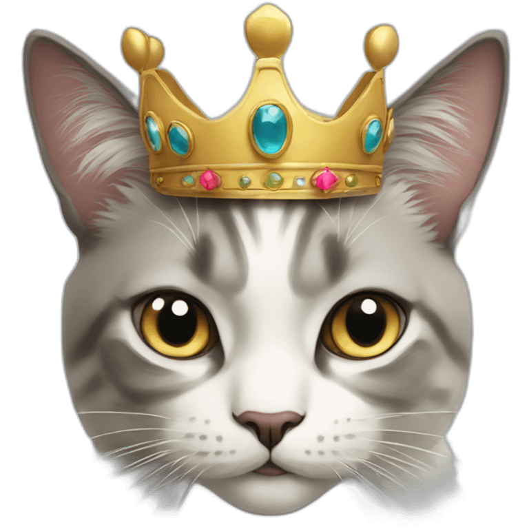 neva masquarade cat with a crown emoji